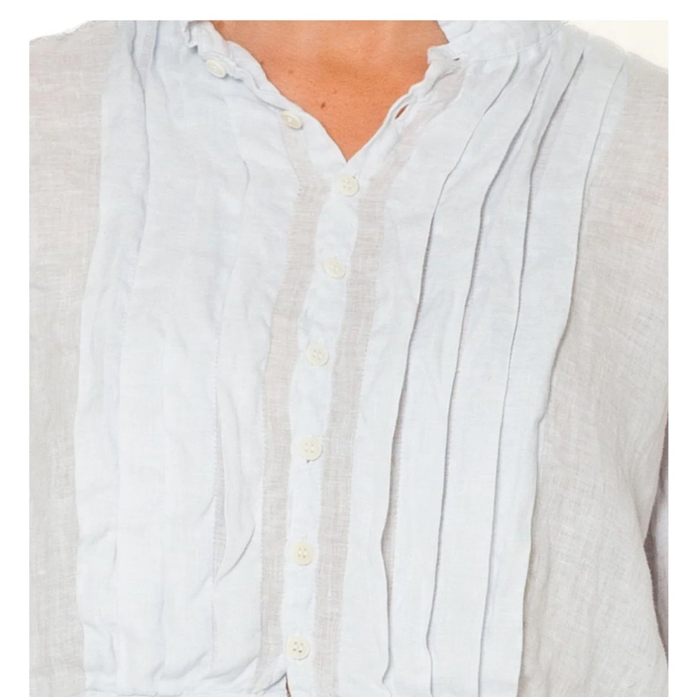 White Women's Ruffled Blouse - Picture 2 of 7